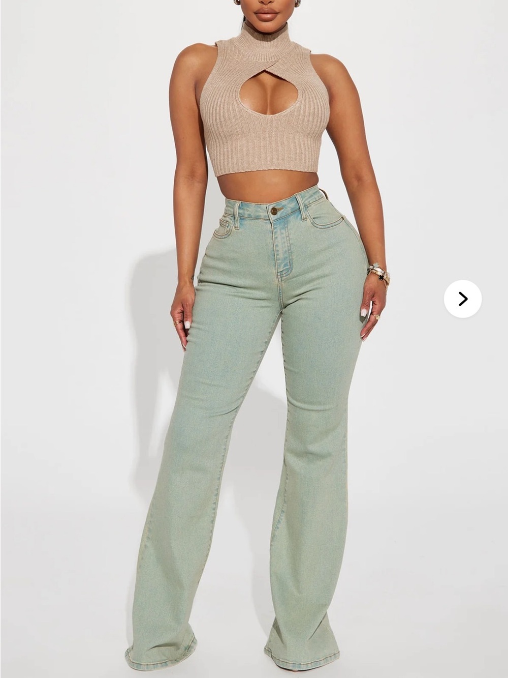 Fashion Nova Vienna Tinted High Rise Stretch Flare Jeans